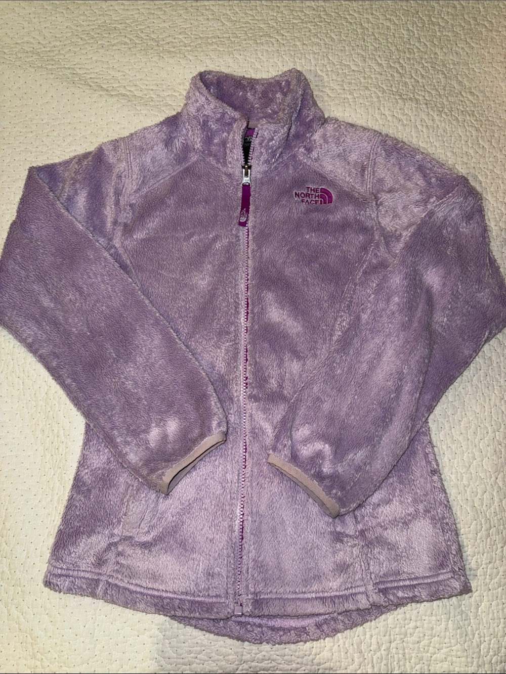 The North Face Kids Lavender Plush Full-Zip Fleece Jacket